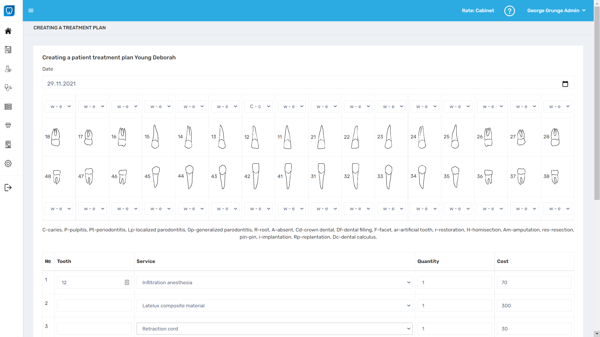screenshot of Zubok CRM